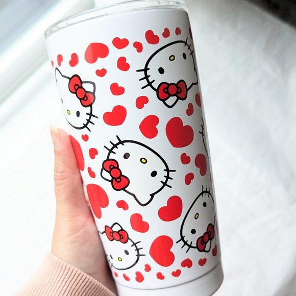 ❤️ Hello Kitty Heart Valentine's Day Cup Tumbler ❤️ - Picture 3 of 4
